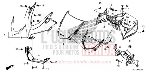 UPPER COWL CBR500RAD de 2013